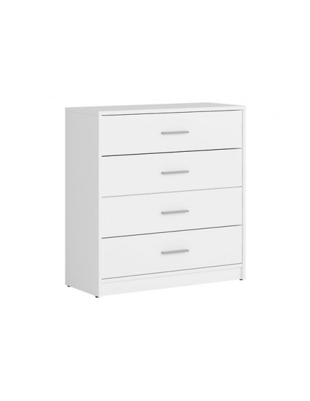 Devon 4 Drawer Chest - White