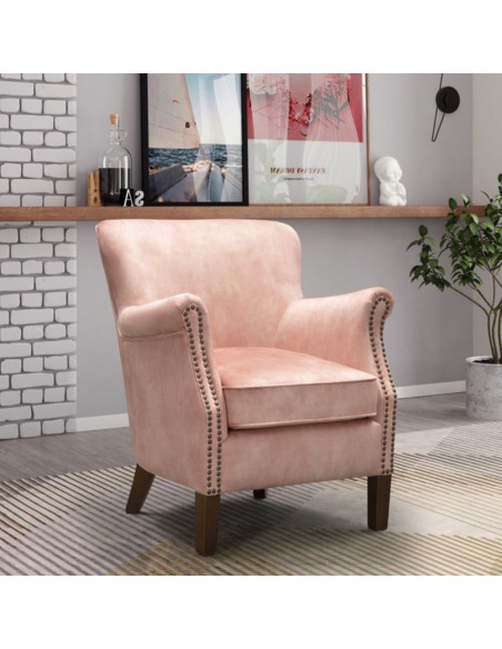 Harlow Armchair - Vintage Coral