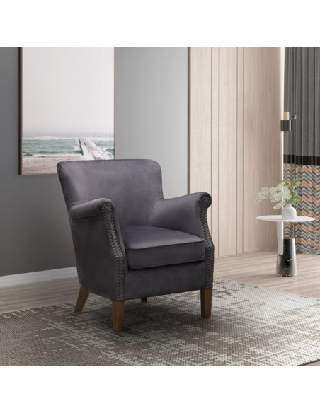 Harlow Armchair - Vintage Charcoal Grey