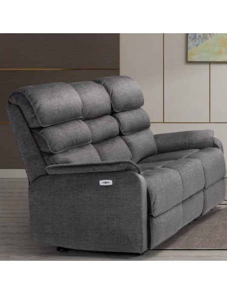 Savoy Electric 3 Seater Sofa - Grey