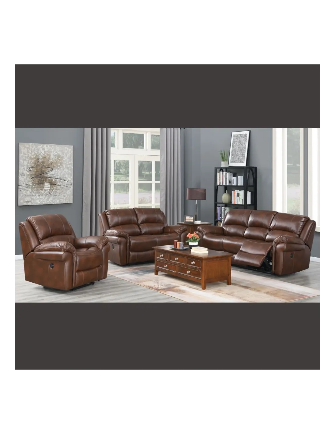 2 Seater Electric Recliner Fabric Sofa Baci Living Room