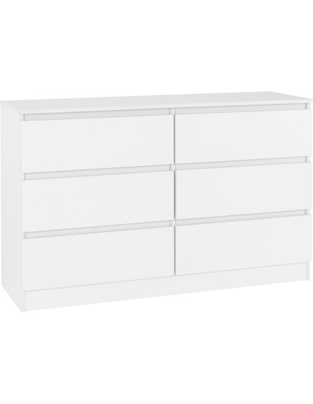 Malvern 6 Drawer Chest - White