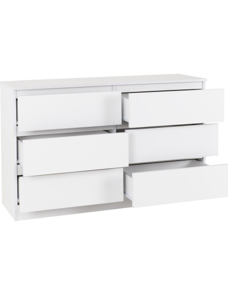 Malvern 6 Drawer Chest - White