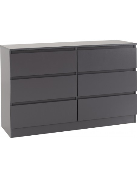 Malvern 6 Drawer Chest - Grey