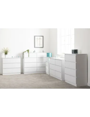 Malvern 4 Drawer Chest - White