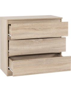 Malvern 3 Drawer Chest - Sonoma Oak Effect 2