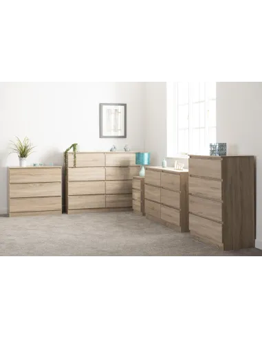 Malvern 3 Drawer Chest - Sonoma Oak Effect