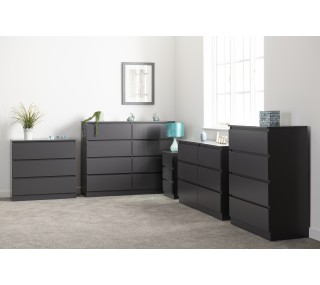 Malvern 3 Drawer Chest - Grey