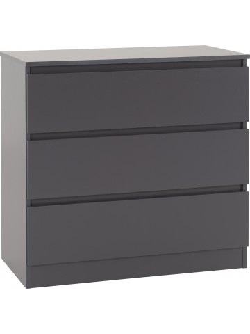 Malvern 3 Drawer Chest - Grey