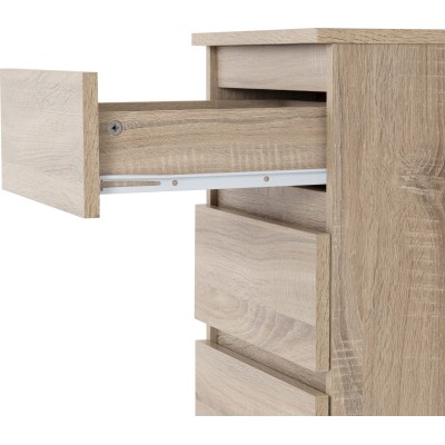 Malvern 3 Drawer Bedside Locker - Sonoma Oak Effect