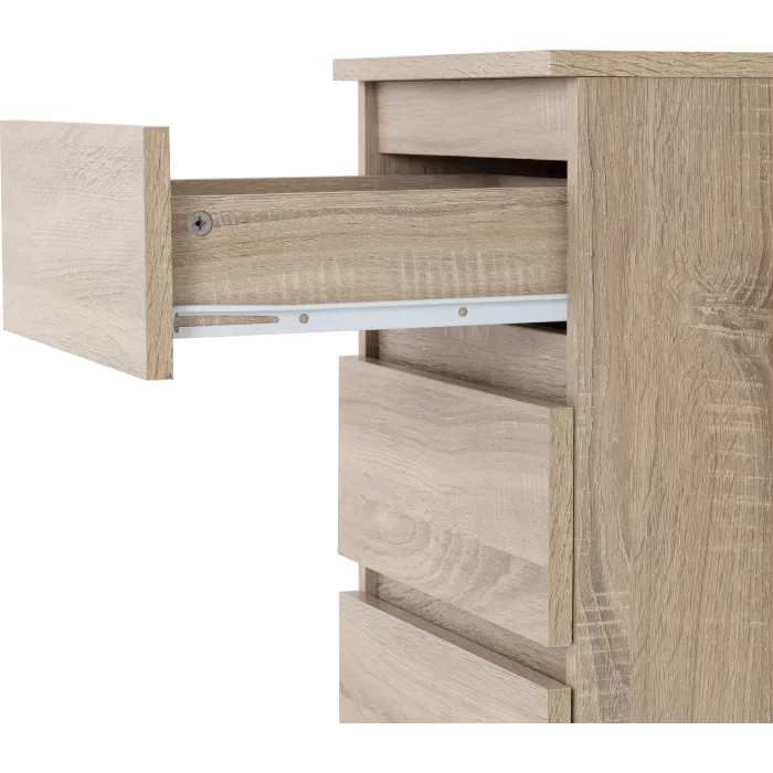Malvern 3 Drawer Bedside Locker - Sonoma Oak Effect