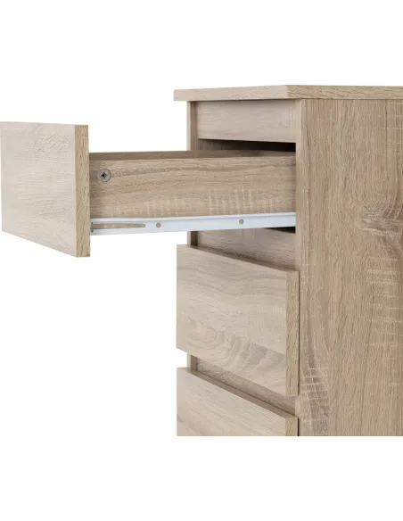 Malvern 3 Drawer Bedside Locker - Sonoma Oak Effect