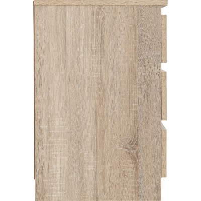 Malvern 3 Drawer Bedside Locker - Sonoma Oak Effect