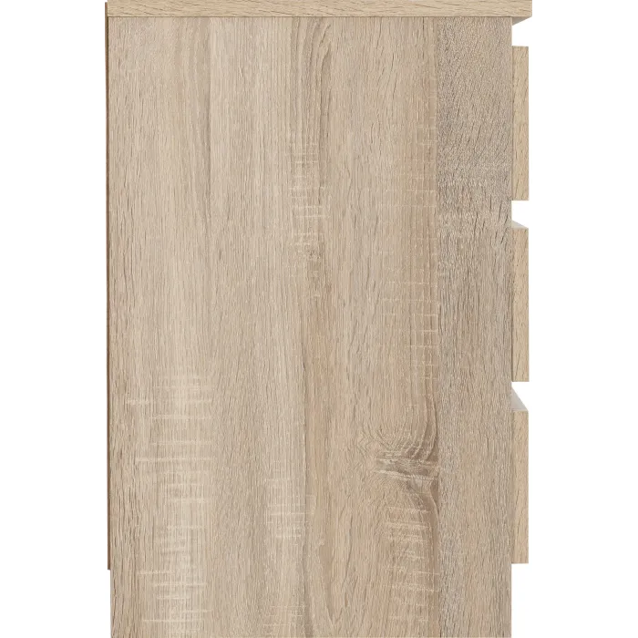 Malvern 3 Drawer Bedside Locker - Sonoma Oak Effect
