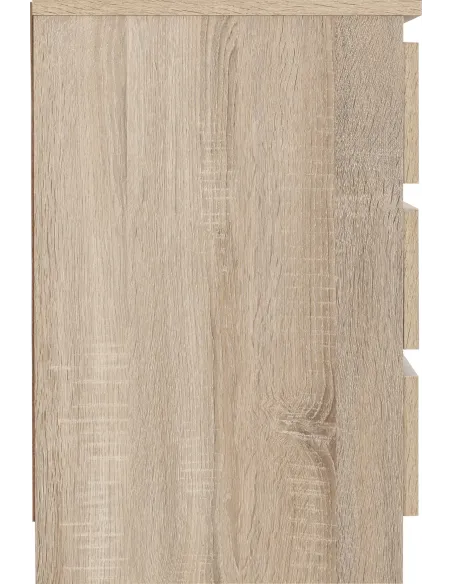 Malvern 3 Drawer Bedside Locker - Sonoma Oak Effect