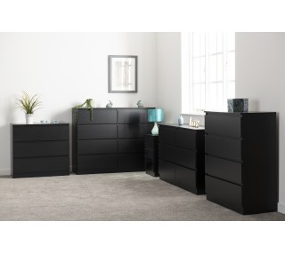 Malvern 3 Drawer Bedside Cabinet - Black | furniture shop carlow, furniture carlow, furniture naas, furniture wexford, furniture ireland, furniture stores dublin
