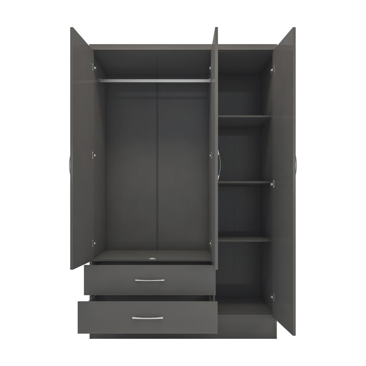 Nevada 3 Door 2 Drawer Wardrobe Bedroom Set -...