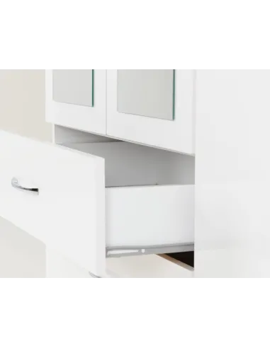 Nevada 3 Door 2 Drawer Wardrobe Bedroom Set - White Gloss