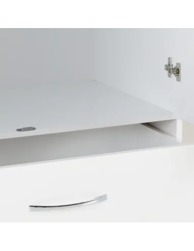 Nevada 2 Door 1 Drawer Wardrobe Bedroom Set - White Gloss