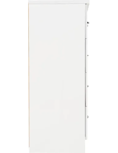 Nevada 2 Door 1 Drawer Wardrobe Bedroom Set - White Gloss