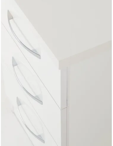 Nevada 2 Door 1 Drawer Wardrobe Bedroom Set - White Gloss