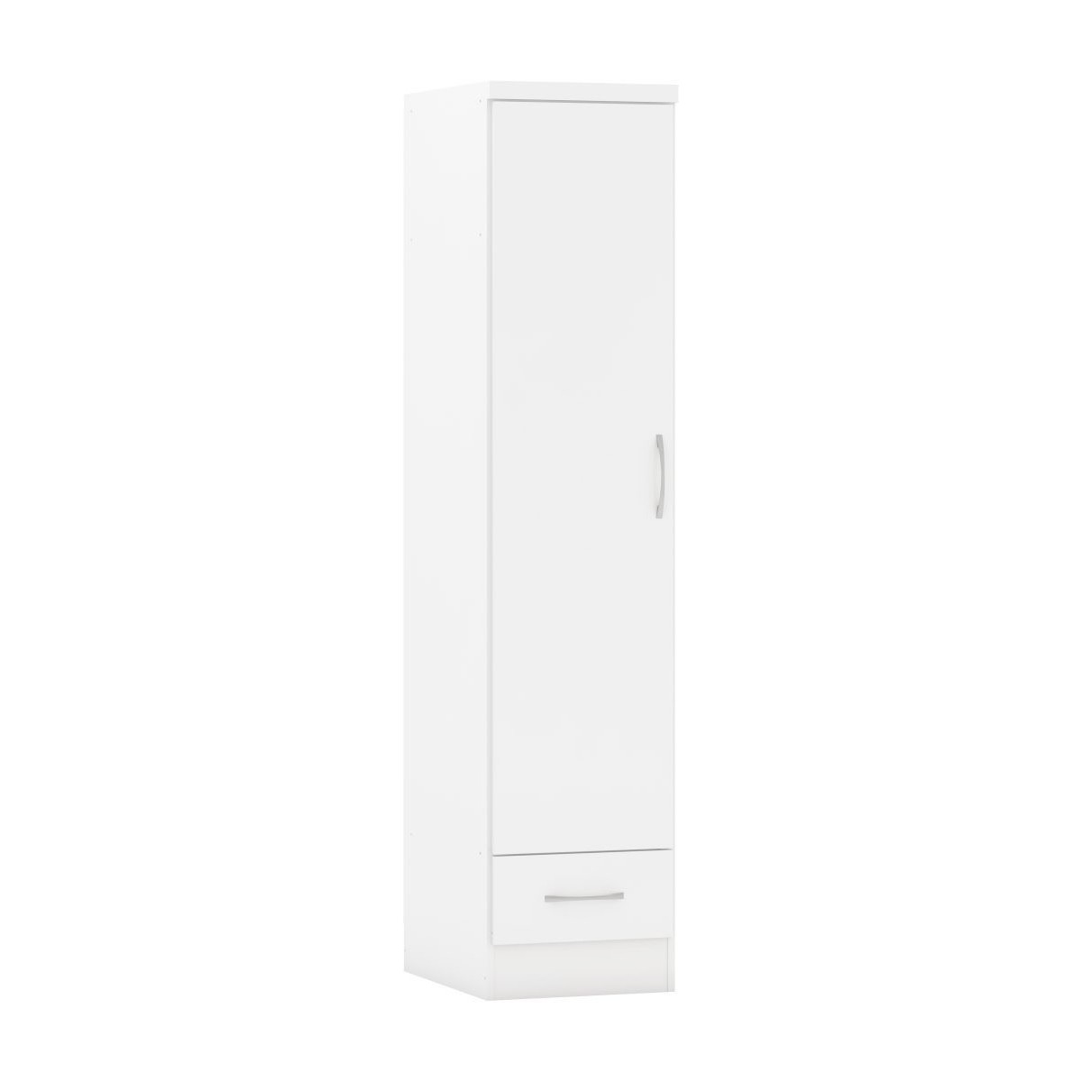 Nevada 1 Door 1 Drawer Wardrobe - White Gloss