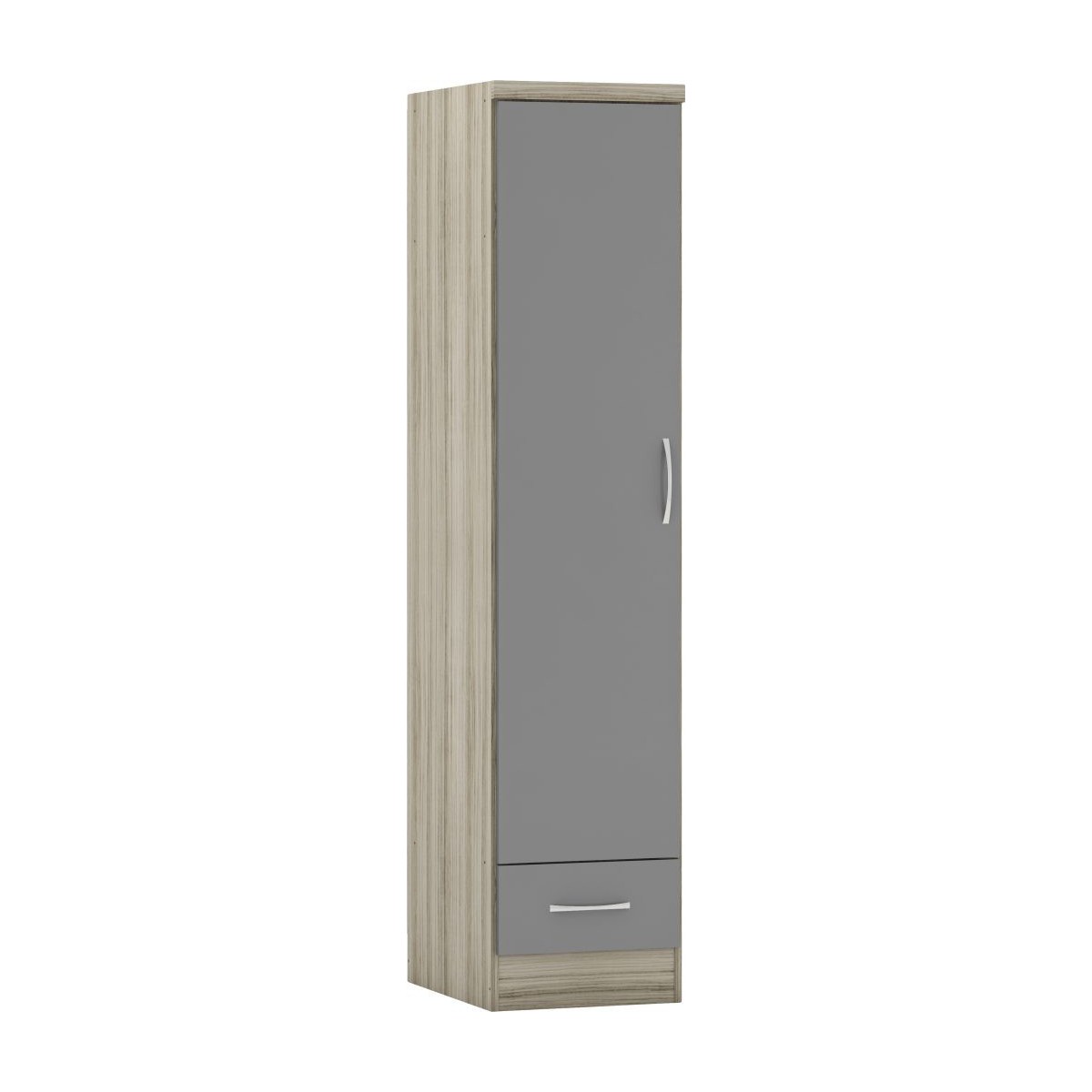 Nevada 1 Door 1 Drawer Wardrobe - Grey...