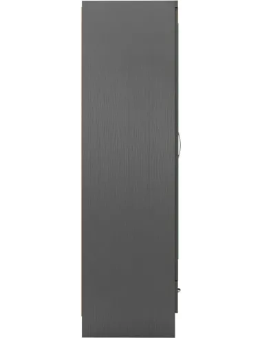 Nevada Mirrored 2 Door Wardrobe - 3D Effect Grey