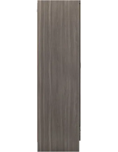 Nevada 2 Door 1 Drawer Wardrobe - Black  Wood Grain