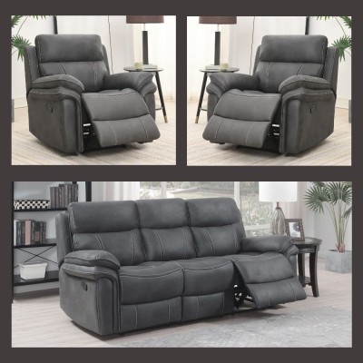 Richmond 3+1+1 Sofa Set - Charcoal Grey