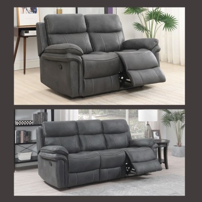 Richmond 3+2 Sofa Set - Charcoal Grey