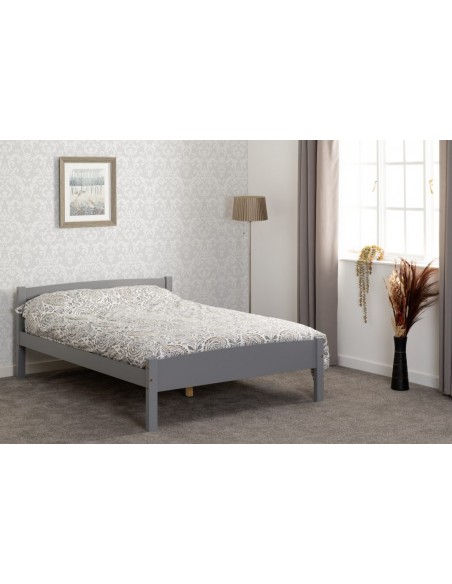 Amber 4FT6 Bedframe - Grey Slate