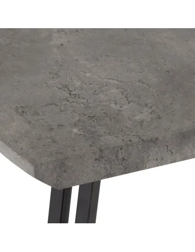 Quebec Wave Edge Dining Table - Concrete Effect