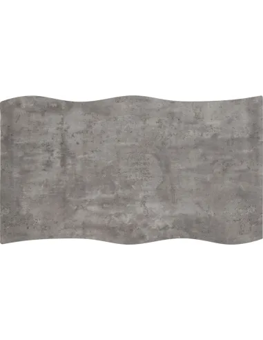 Quebec Wave Edge Dining Table - Concrete Effect
