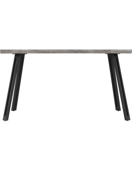 Quebec Wave Edge Dining Table - Concrete Effect