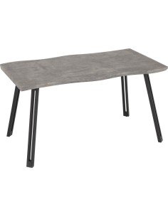 Quebec Wave Edge Dining Table - Concrete Effect 2