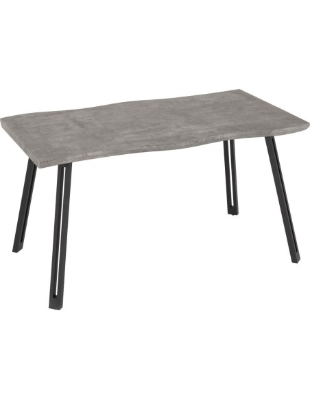 Quebec Wave Edge Dining Table - Concrete Effect