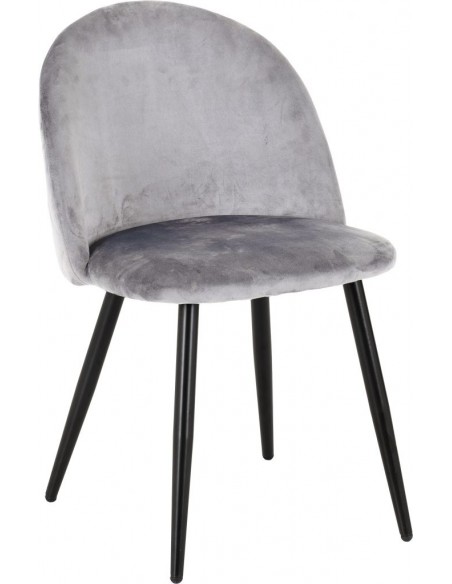 Marlow Dining Chairs - Grey Velvet