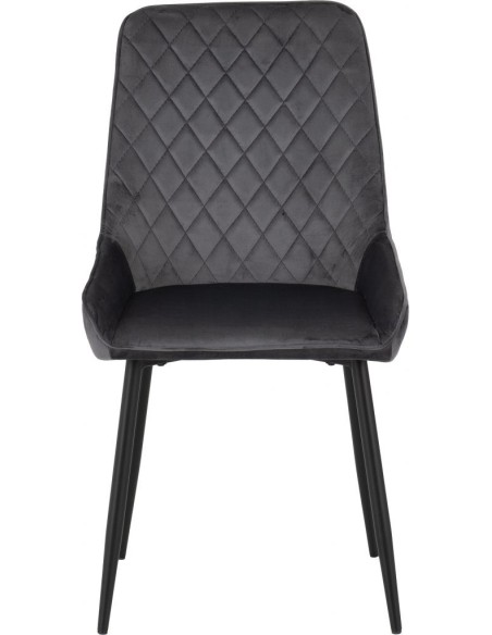 Avery Dining Chair  - Grey Velvet