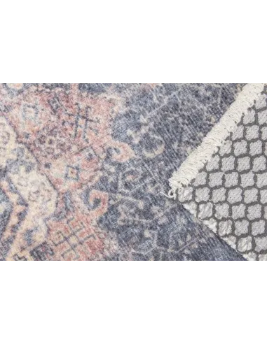 Modena Hamadan Rug - Distressed Navy/Pink