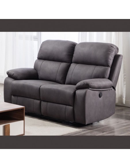 Stretford Electric Reclining 2 Seater Sofa - Dark Grey