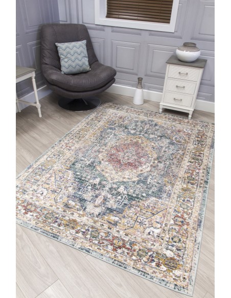 Boho Medallion Rug - Green