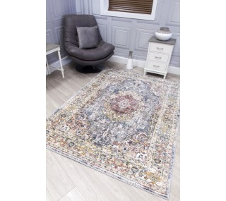 Boho Medallion Rug - Grey