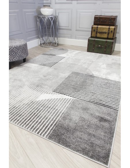 Casino Geo Rug - Grey