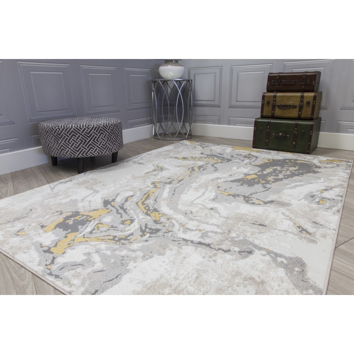 Casino Marble Rug - Ochre