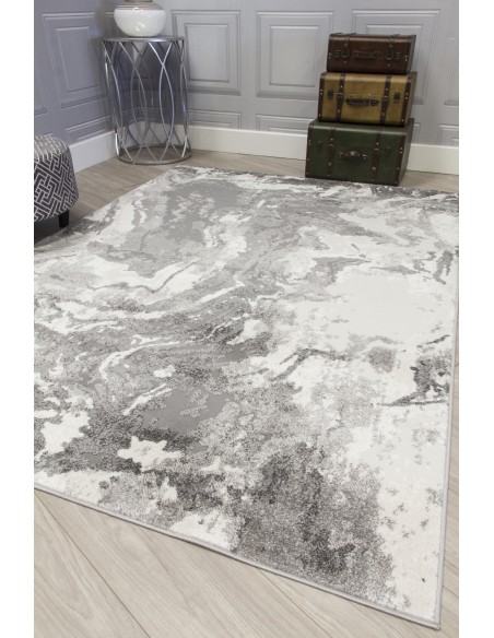 Casino Marble Rug - Grey