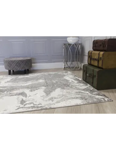 Casino Marble Rug - Grey