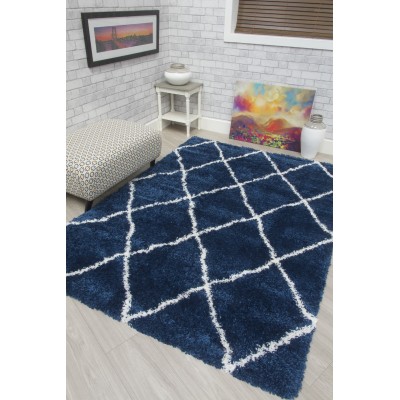 Fantasy Trellis Rug - Blue DISCONT.