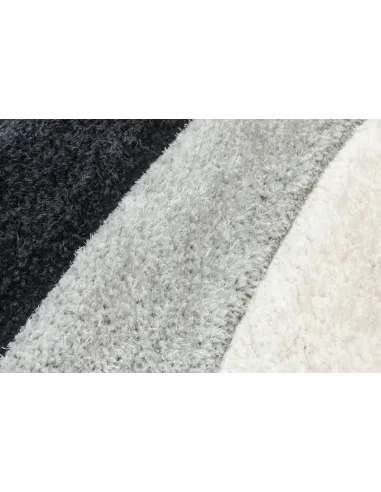 Luxus Ripple 3D Shaggy Rug - Grey Multi