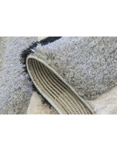 Luxus Ripple 3D Shaggy Rug - Grey Multi